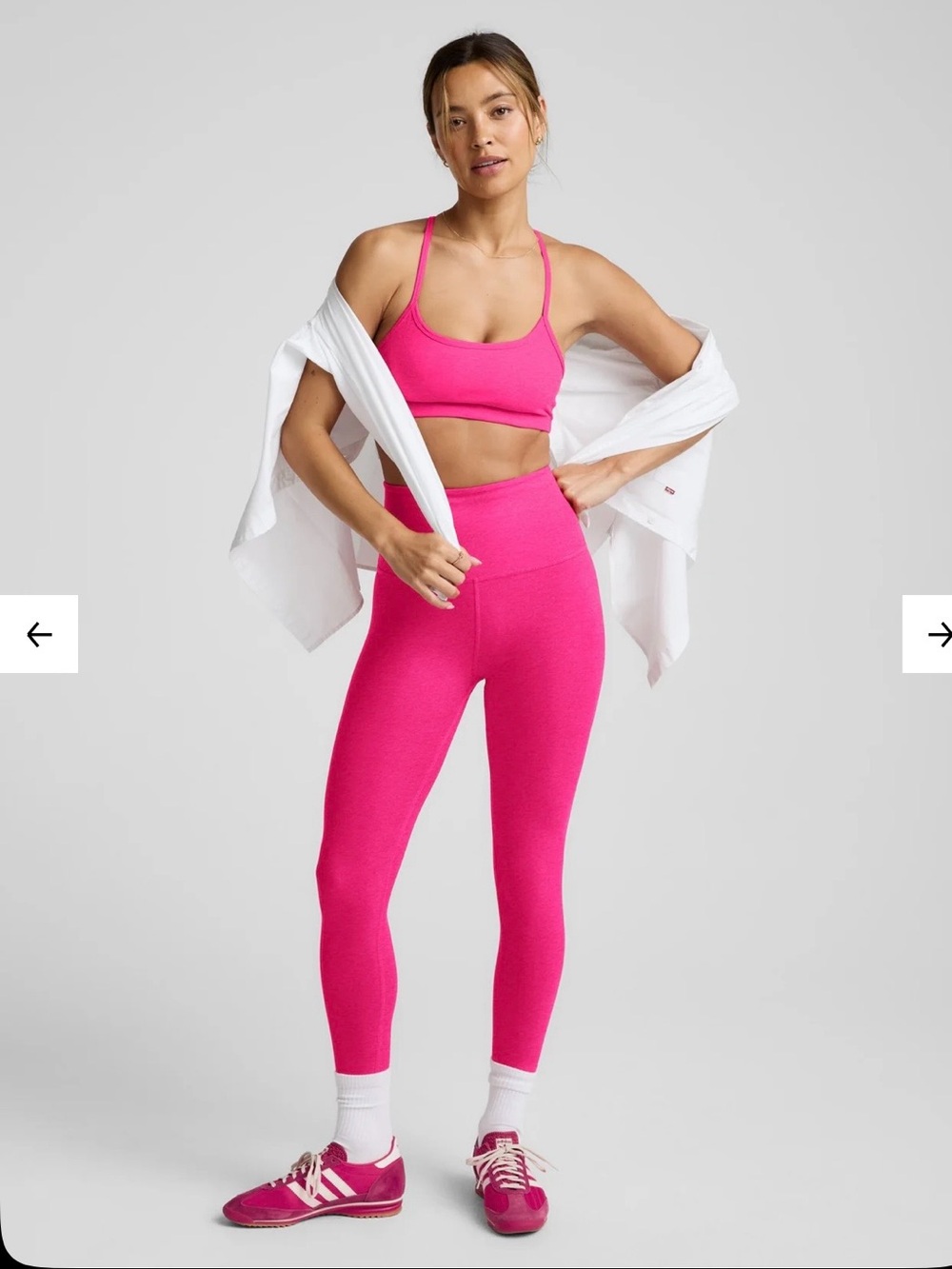 Beyond Yoga Spacedye™ Caught In The Midi High Waisted Legging -Pink Glow Heather